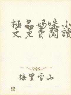 极品妈咪小说全文免费阅读