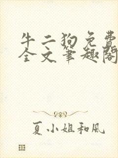 牛二狗免费阅读全文笔趣阁封面