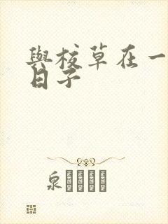 与校草在一起的日子