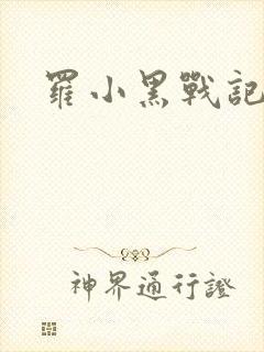 罗小黑战记小说封面