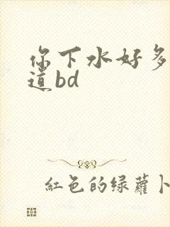 你下水好多下水道bd