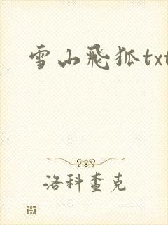 雪山飞狐txt