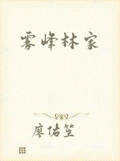 雾峰林家封面