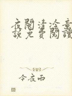 夜阑清冷意欢小说免费阅读