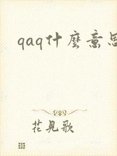 qaq什么意思封面
