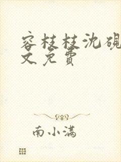 容枝枝沈砚书全文免费