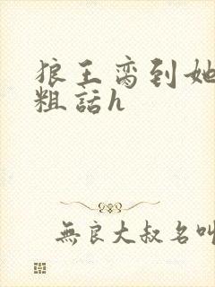 狼王脔到她乖h粗话h封面