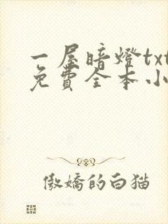 一屋暗灯txt免费全本小说电子书