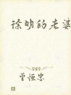 徐明的老婆封面