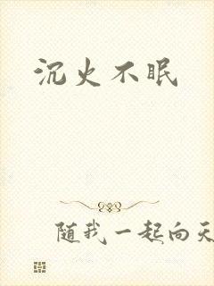 沉火不眠封面