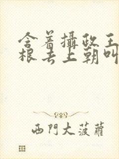 含着摄政王的紫根去上朝叫什么