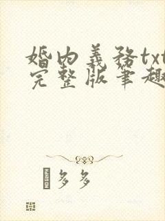婚内义务txt完整版笔趣阁