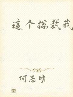这个总裁我要了封面