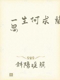 一生何求 兰思思
