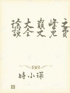 徐大巅峰之路小说全文免费阅读