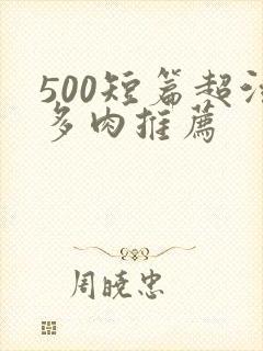 500短篇超污多肉推荐