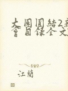 大团圆结2亲情会目录全文阅读视频