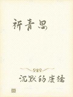 祈青思封面