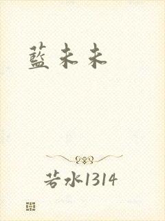 蓝未未封面