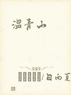 温青山封面