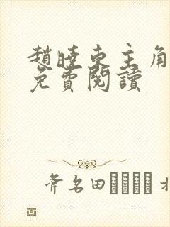 赵晓东主角小说免费阅读