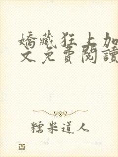 娇藏狂上加狂全文免费阅读笔趣阁封面