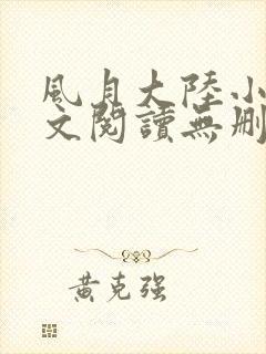 风月大陆小说全文阅读无删减封面
