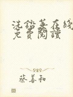 洗铅华在线全文免费阅读封面