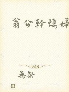 翁公干熄妇封面