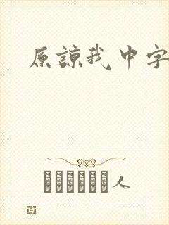 原谅我中字封面