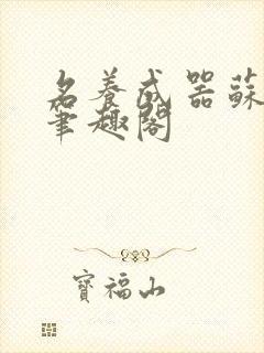 名养成器苏沫沫笔趣阁