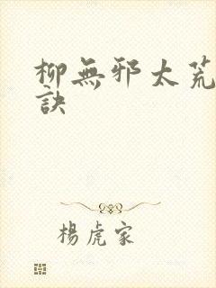 柳无邪太荒吞天诀封面