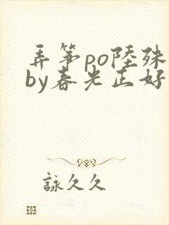 弄筝po陆殊词by春光正好封面