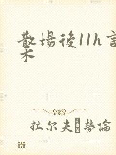 散场后11h言禾
