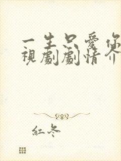 一生只爱你 电视剧剧情介绍