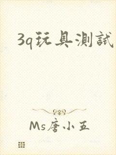 3q玩具测试员封面