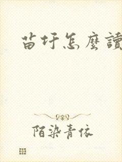 苗圩怎么读封面