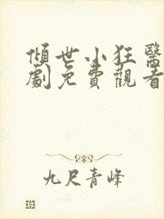 倾世小狂医电视剧免费观看完整版封面