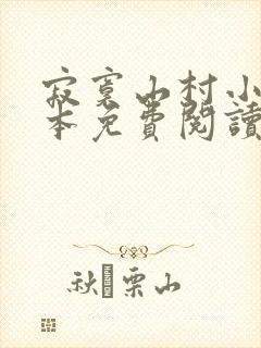 寂寞山村小说全本免费阅读