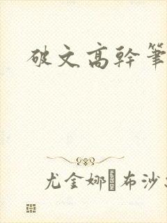 破文高干笔趣阁
