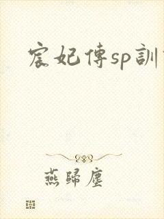 宸妃传sp训诫封面