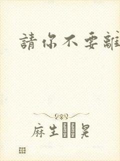 请你不要离开我