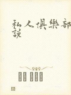 私人俱乐部 小说封面