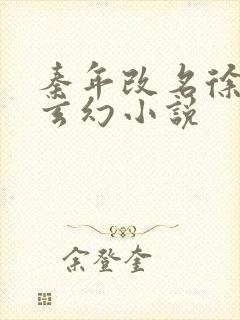 秦年改名徐年的玄幻小说封面