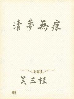 清梦无痕封面