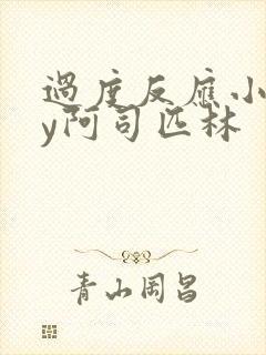 过度反应小说by阿司匹林封面