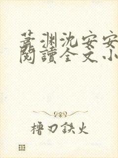 萧渊沈安安免费阅读全文小说