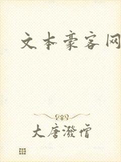 文本豪客网封面
