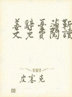 姜辞忧薄靳修全文免费阅读笔趣阁封面