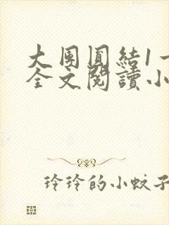 大团圆结1一6全文阅读小说封面